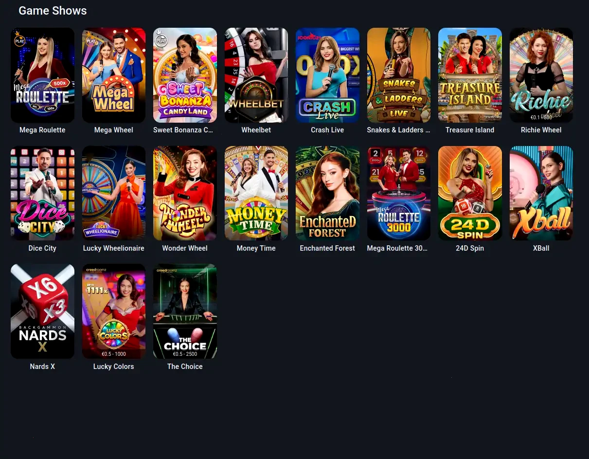 Betsixty mobiele app interface met live casino en slots op smartphone